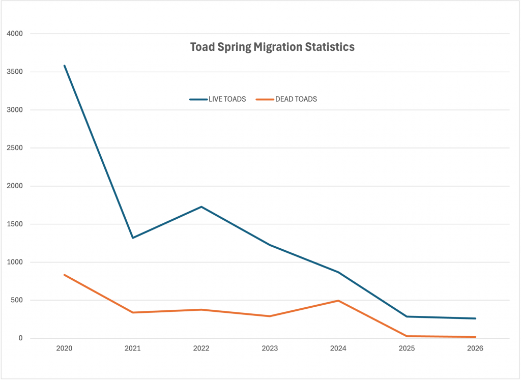 Graph showing recorded figures from 2020 to 2026